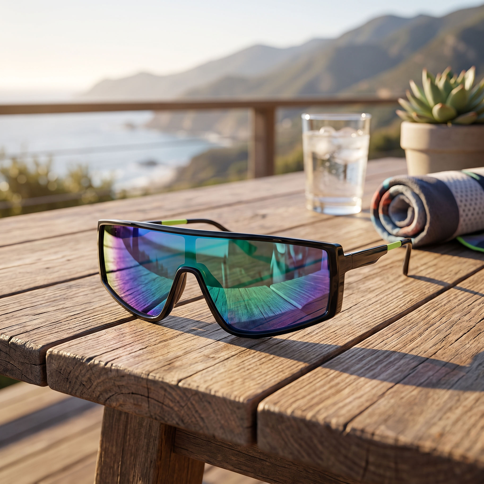 Gafas de Sol Deportivas Shield Lente Espejo Tornasol UV400