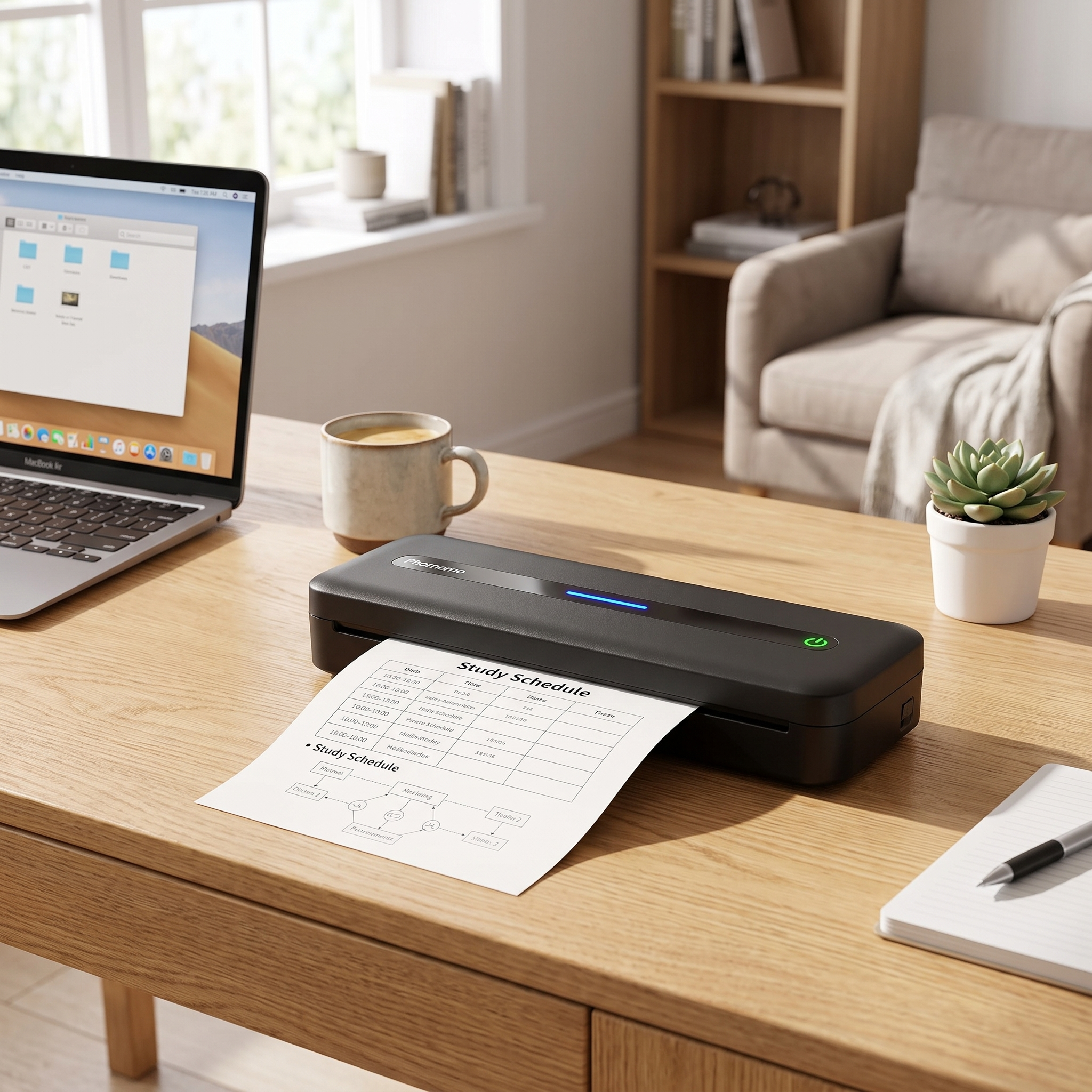 Impresora Portátil Sin Tinta Bluetooth para Hogar, Estudio y Oficina