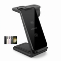VIKEFON 3 in 1 Wireless Charger Stand for iPhone 16 15 14 13 12 Samsung Galaxy Apple Watch Airpods Pro Fast Charging Station