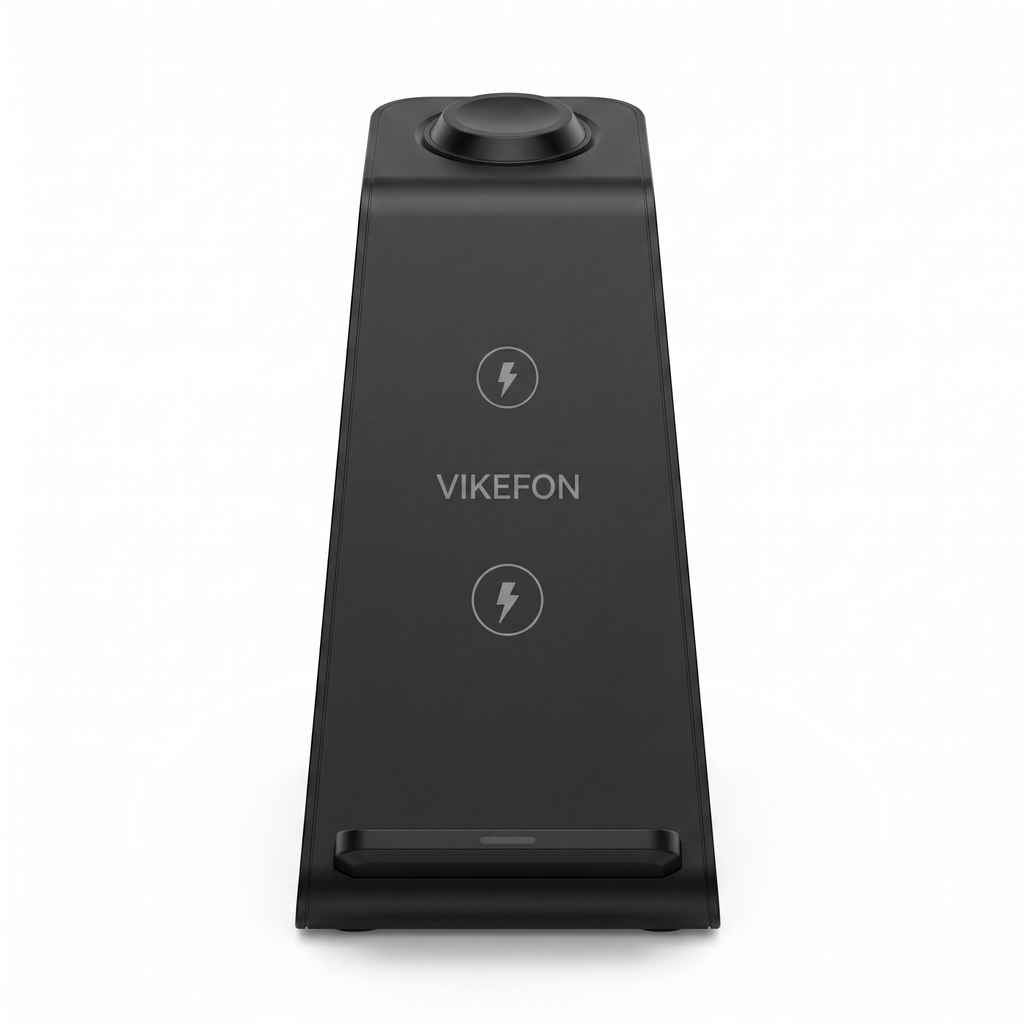 VIKEFON 3 in 1 Wireless Charger Stand for iPhone 16 15 14 13 12 Samsung Galaxy Apple Watch Airpods Pro Fast Charging Station