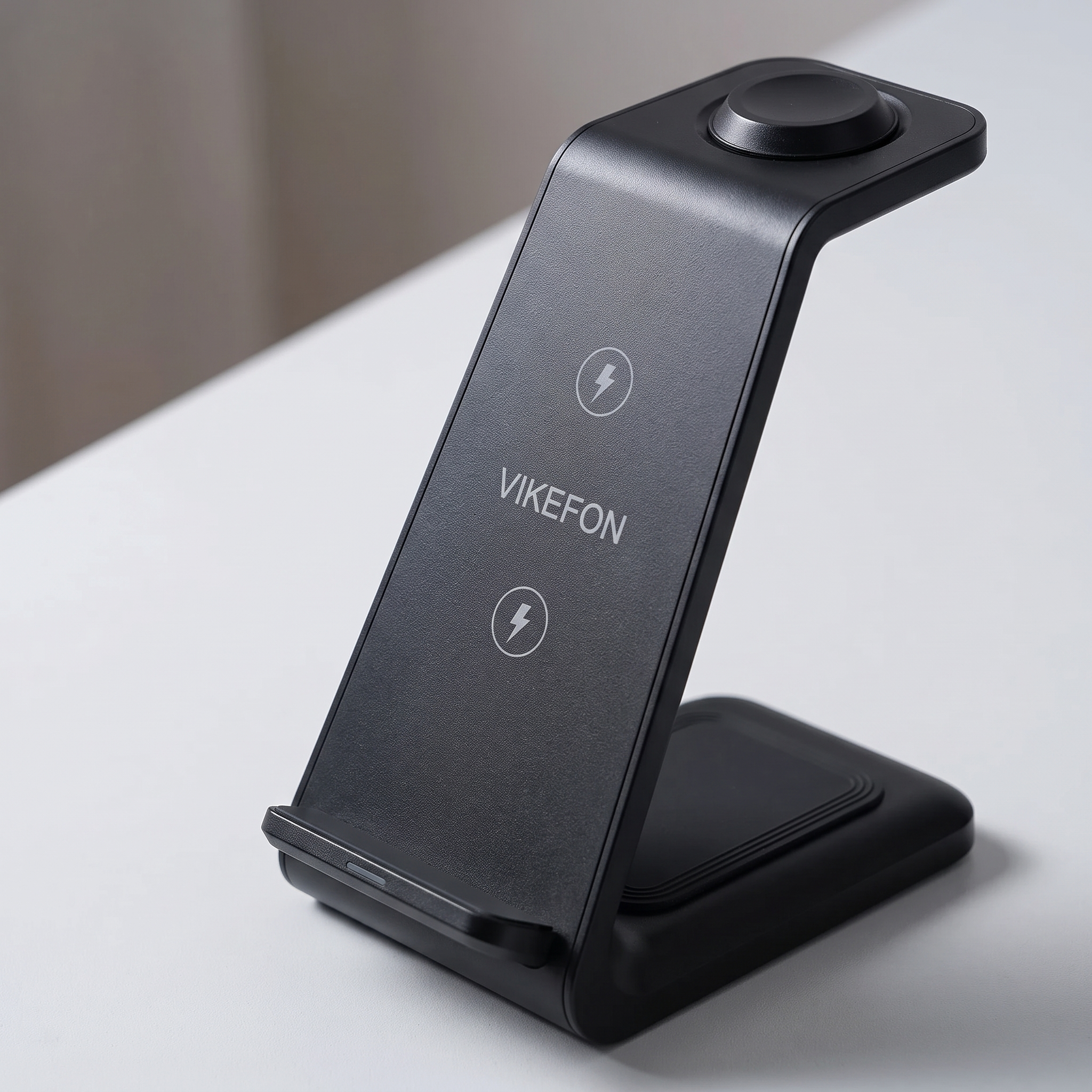 VIKEFON 3 in 1 Wireless Charger Stand for iPhone 16 15 14 13 12 Samsung Galaxy Apple Watch Airpods Pro Fast Charging Station
