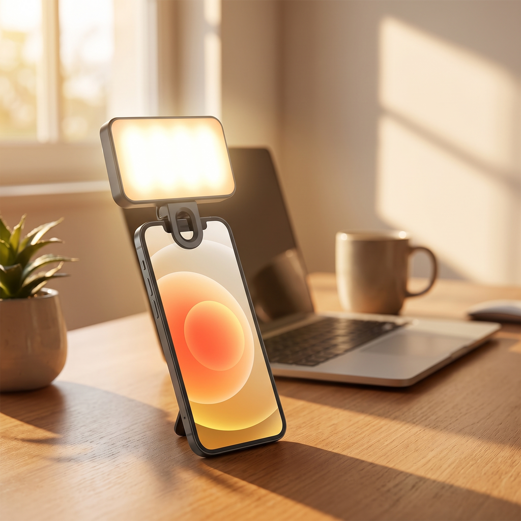 1pc LED Selfie Light, 3 Lighting Modes, Portable Clip