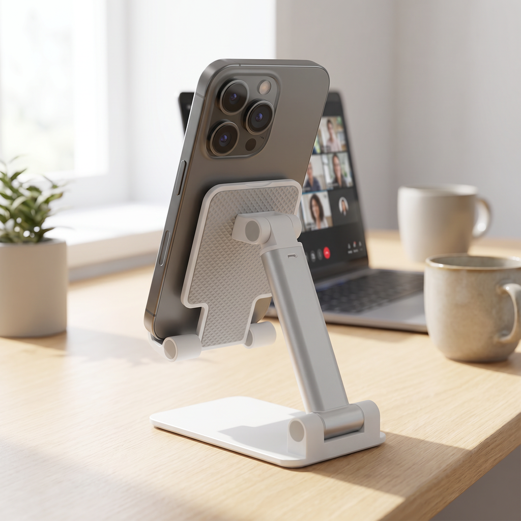 Soporte Plegable Ajustable Celular y Tablet | Aluminio Portátil