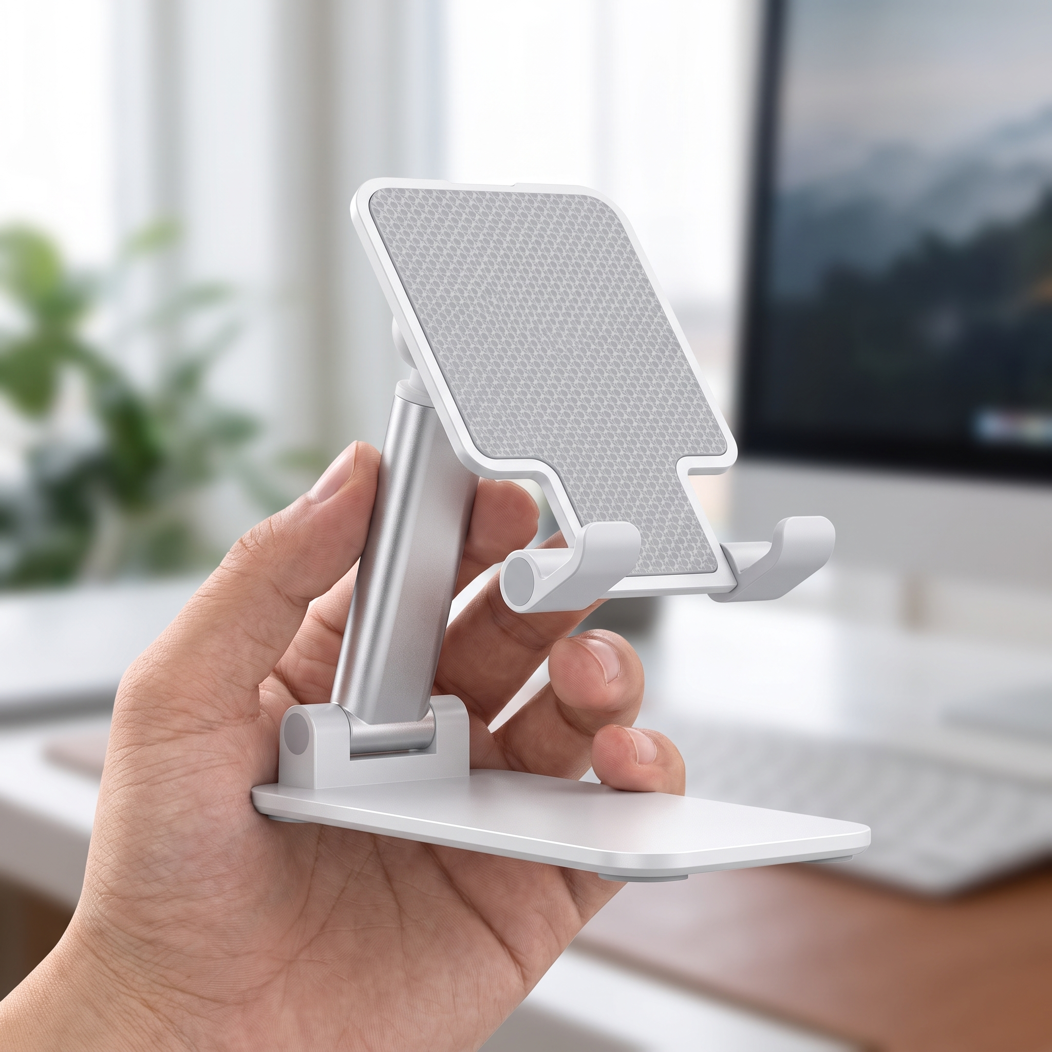 Soporte Plegable Ajustable Celular y Tablet | Aluminio Portátil