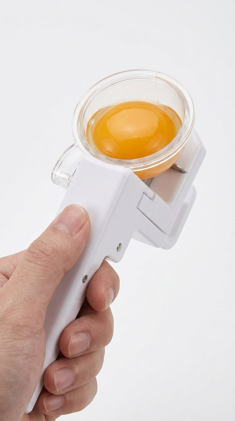 Cascador de huevos en cocina lista para reposteria
