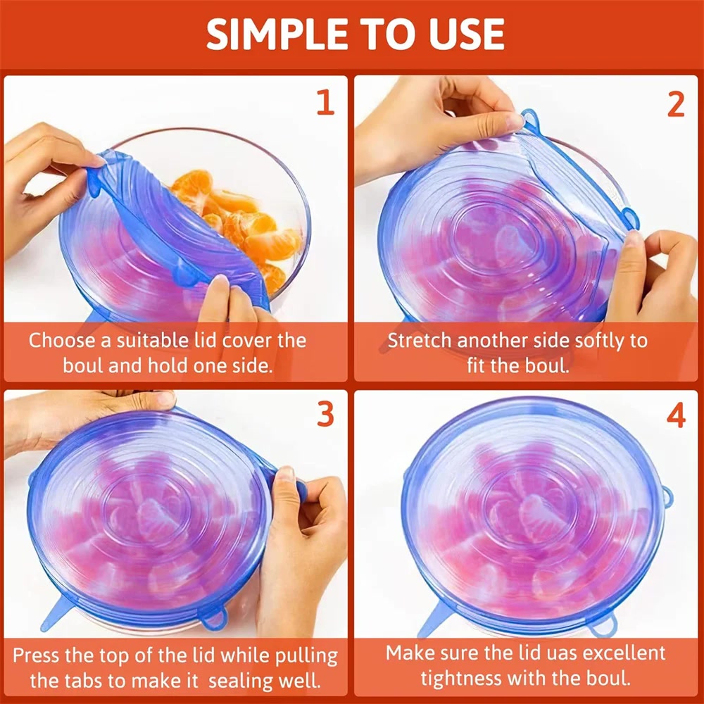 How to use silicone stretch lids in 4 steps