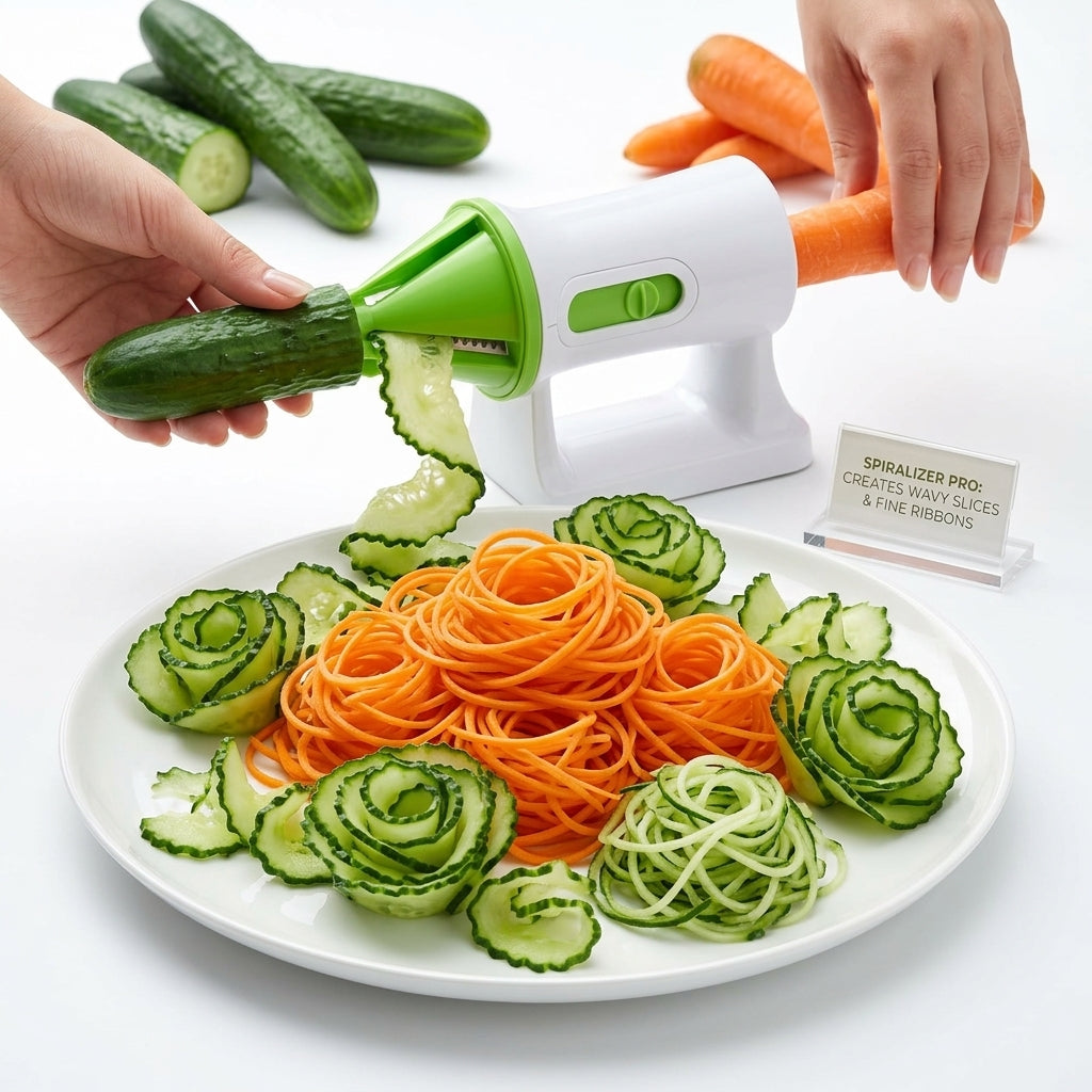 handheld vegetable spiralizer zoodle maker