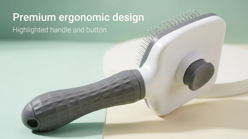 Self-Cleaning Pet Grooming Brush - Slicker Brush for Dogs and Cats