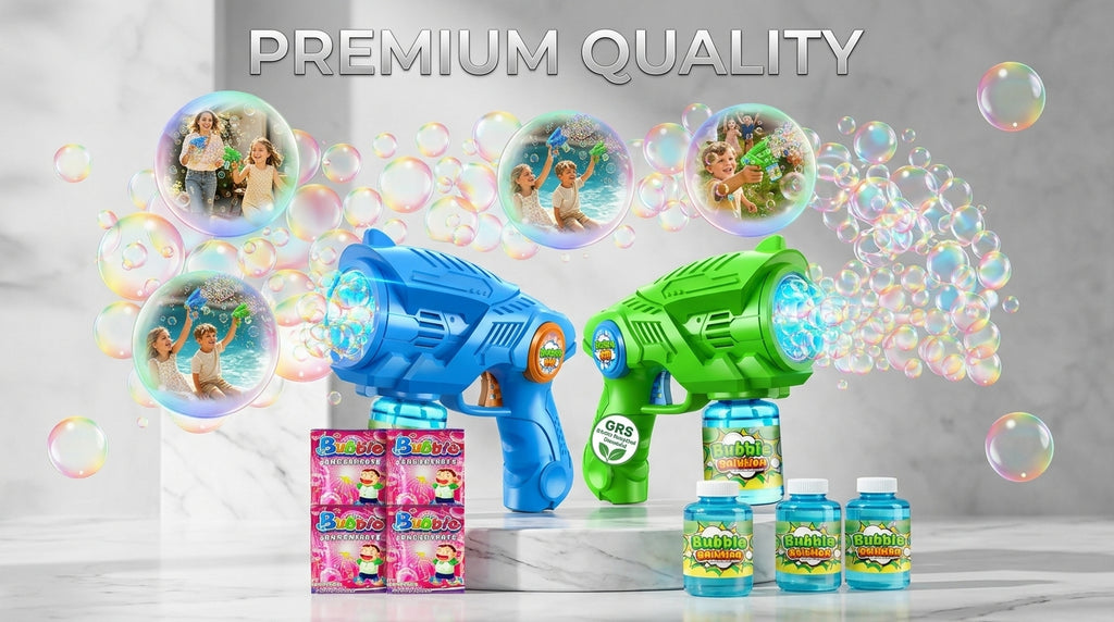 69-Hole Bubble Gun - Thousands of Bubbles Instantly