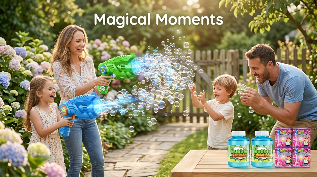 69-Hole Bubble Gun - Thousands of Bubbles Instantly