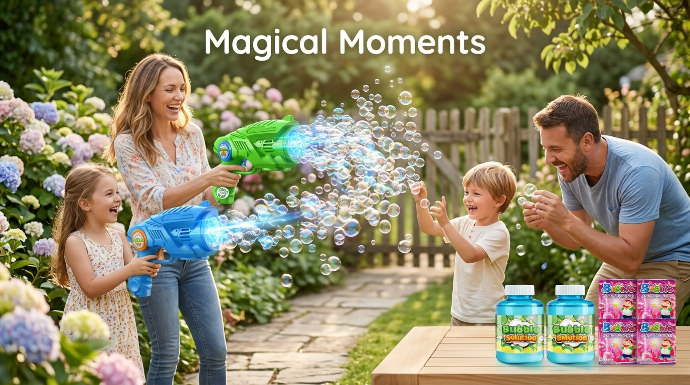 69-Hole Bubble Gun - Thousands of Bubbles Instantly