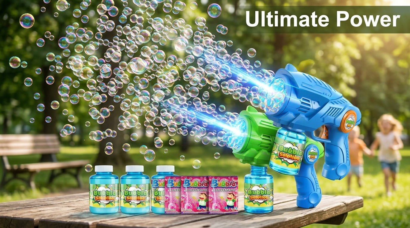 69-Hole Bubble Gun - Thousands of Bubbles Instantly