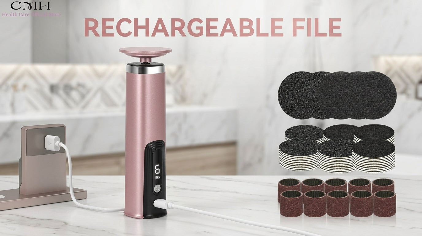 Electric Heel File — Rechargeable Callus & Dead Skin Remover