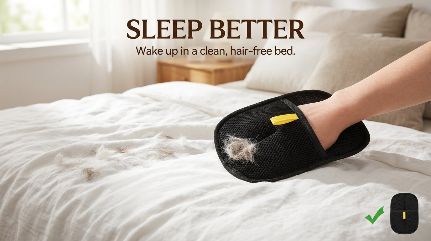 Reusable Pet Hair Remover Glove — Double-Sided Brush for Sofa & Carpet