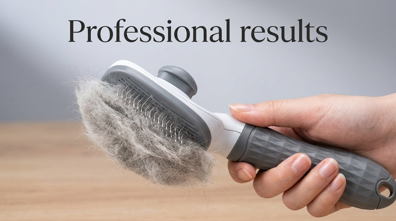 Self-Cleaning Brush for Dogs & Cats — Removes Loose Hair and Tangles