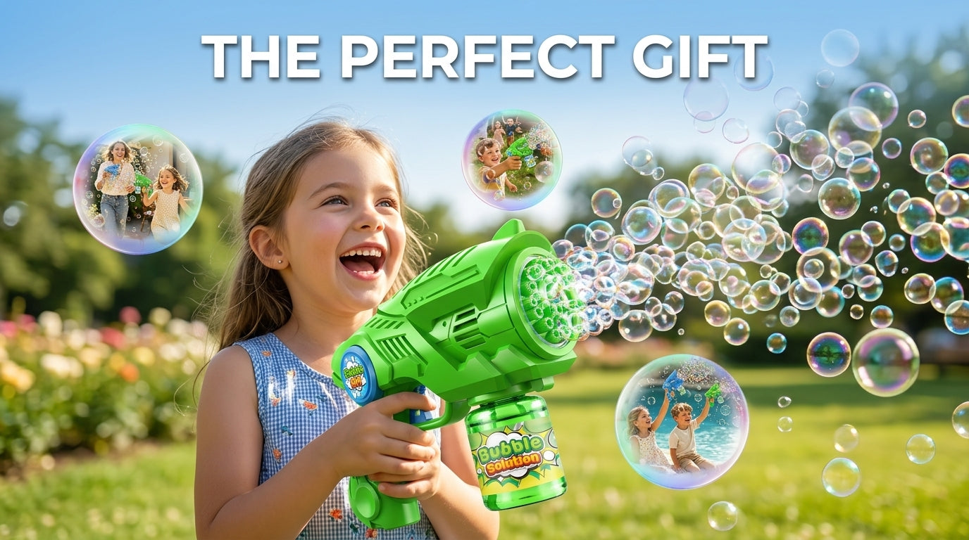 69-Hole Bubble Gun - Thousands of Bubbles Instantly