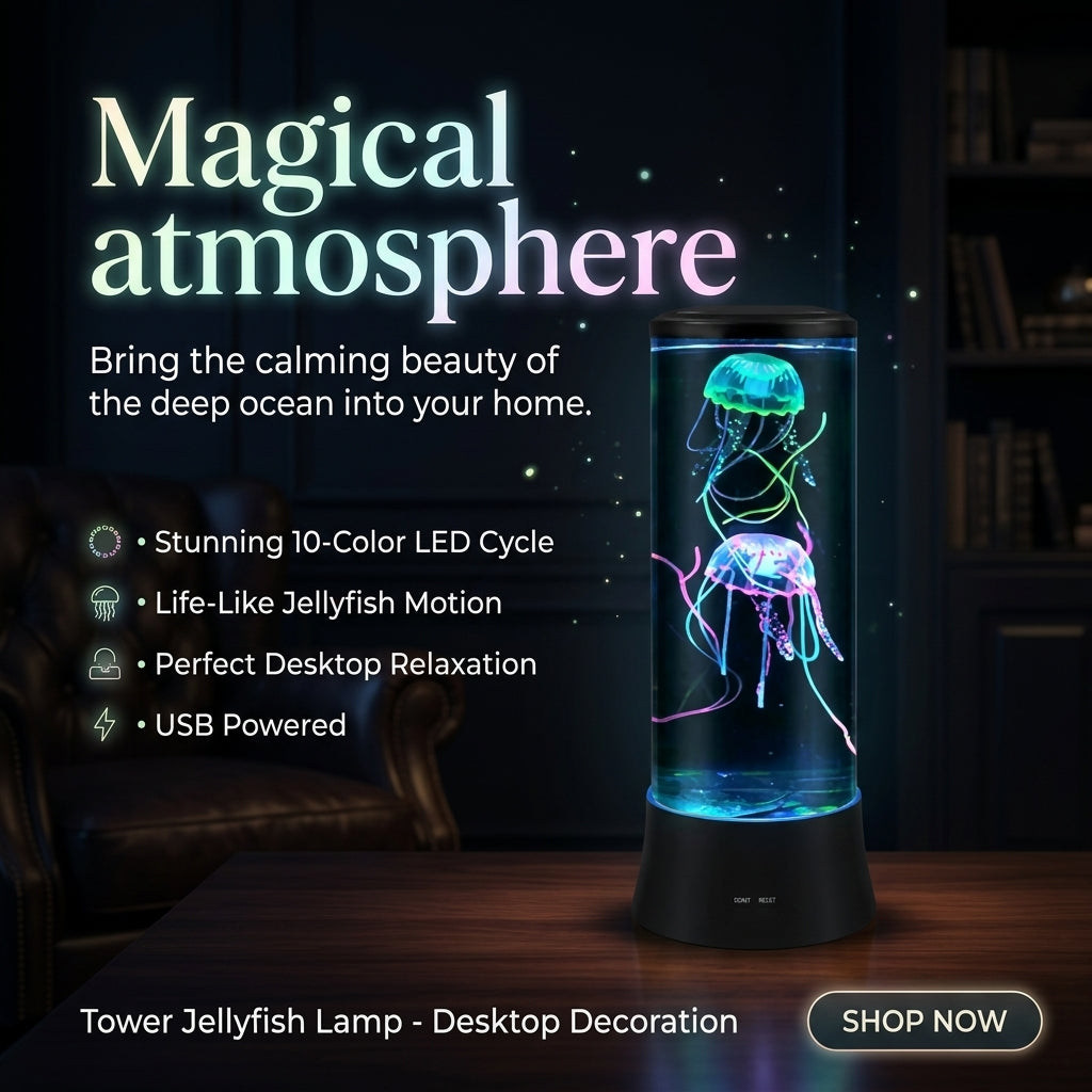 Medusa LED Lamp - Relaxing Night Light with Remote