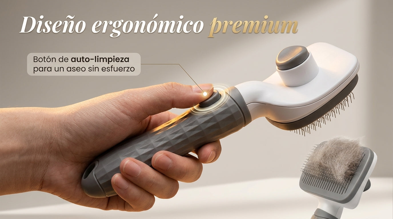 Self-Cleaning Pet Grooming Brush - Slicker Brush for Dogs and Cats