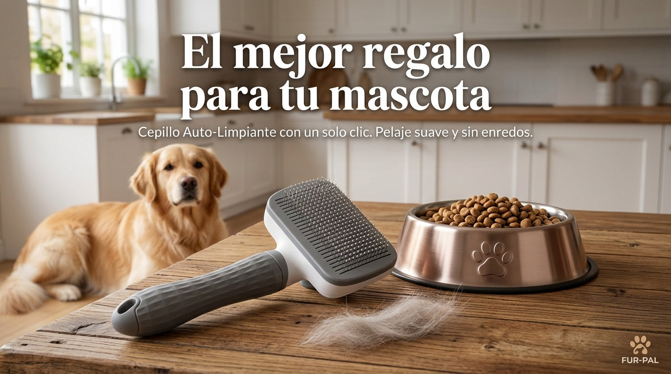 Self-Cleaning Pet Grooming Brush - Slicker Brush for Dogs and Cats