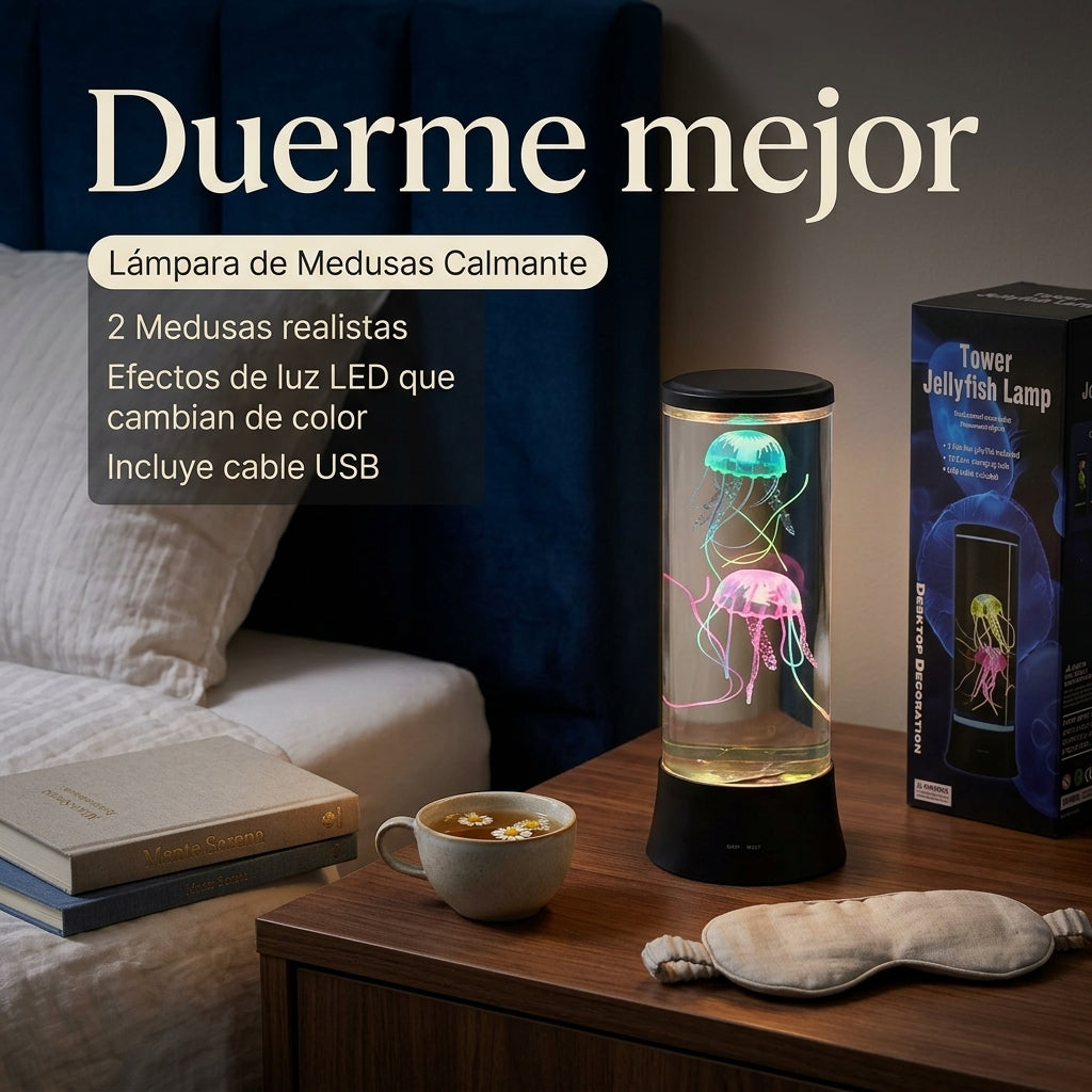 Medusa LED Lamp - Relaxing Night Light with Remote