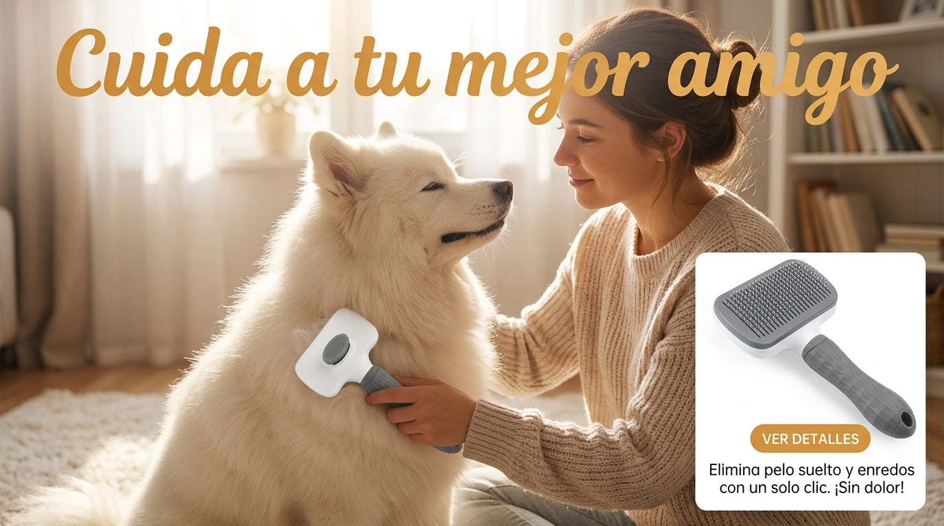 Self-Cleaning Pet Grooming Brush - Slicker Brush for Dogs and Cats