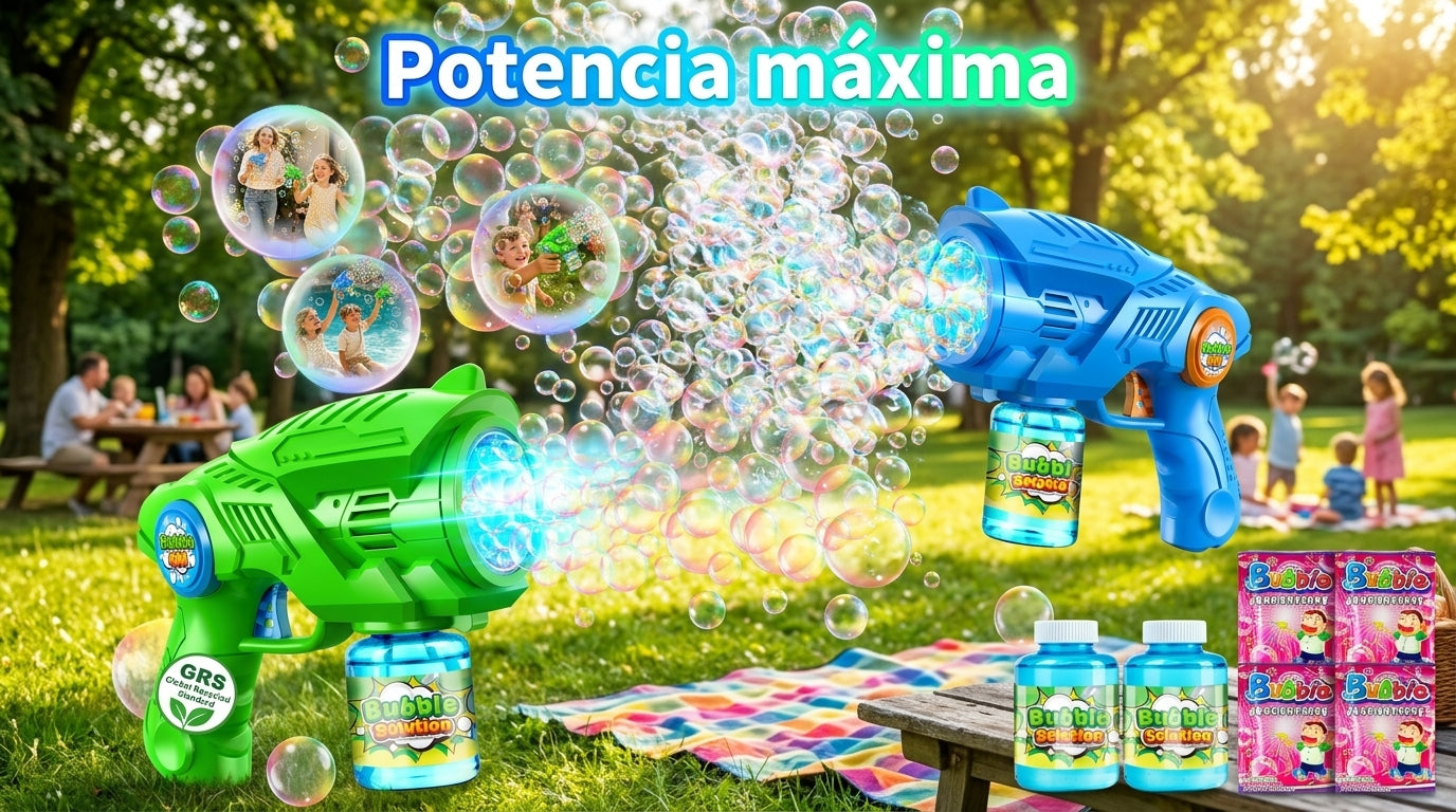 69-Hole Bubble Gun - Thousands of Bubbles Instantly