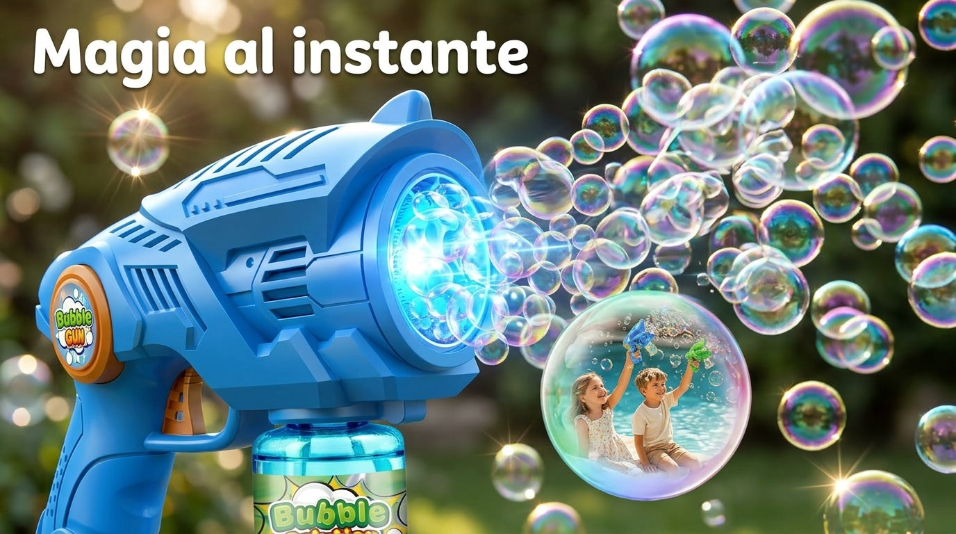 69-Hole Bubble Gun - Thousands of Bubbles Instantly