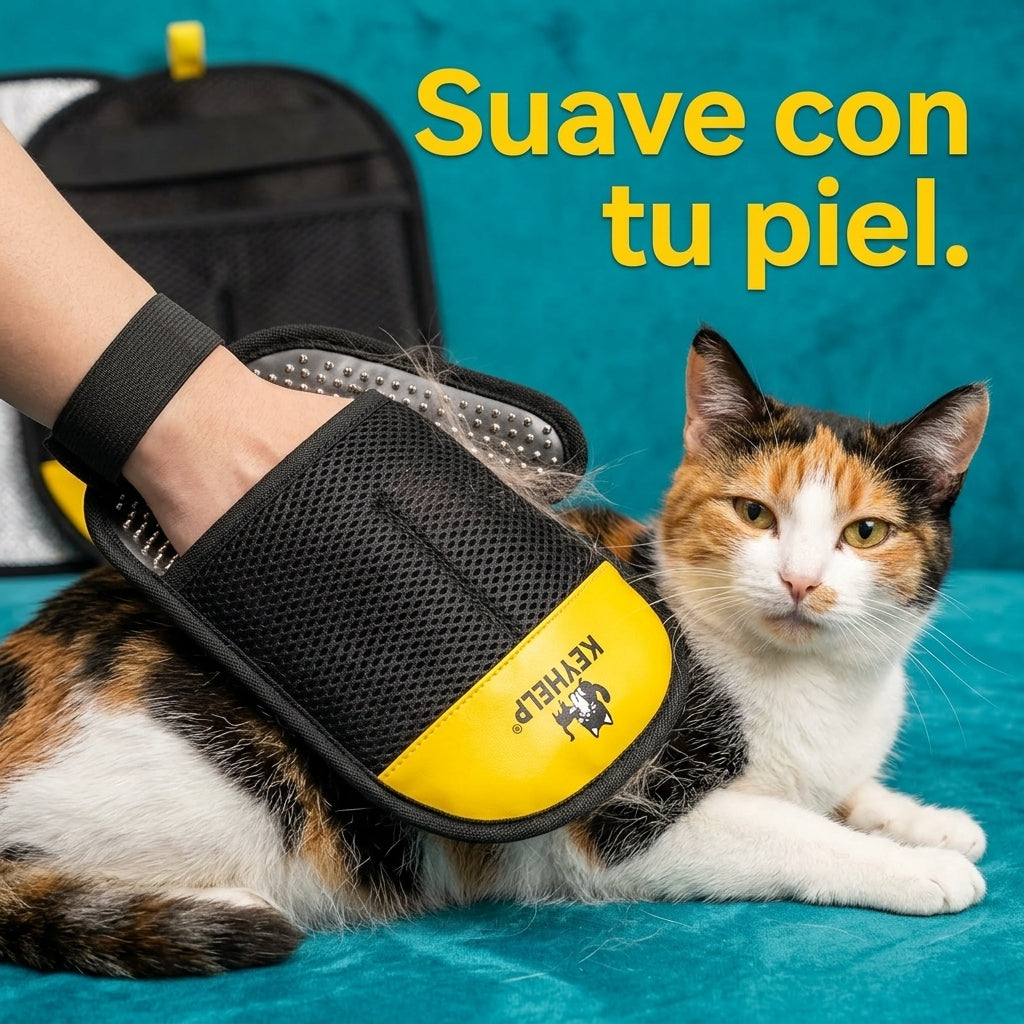 Pet Grooming Gloves - Silicone Hair Remover Brush for Dogs & Cats