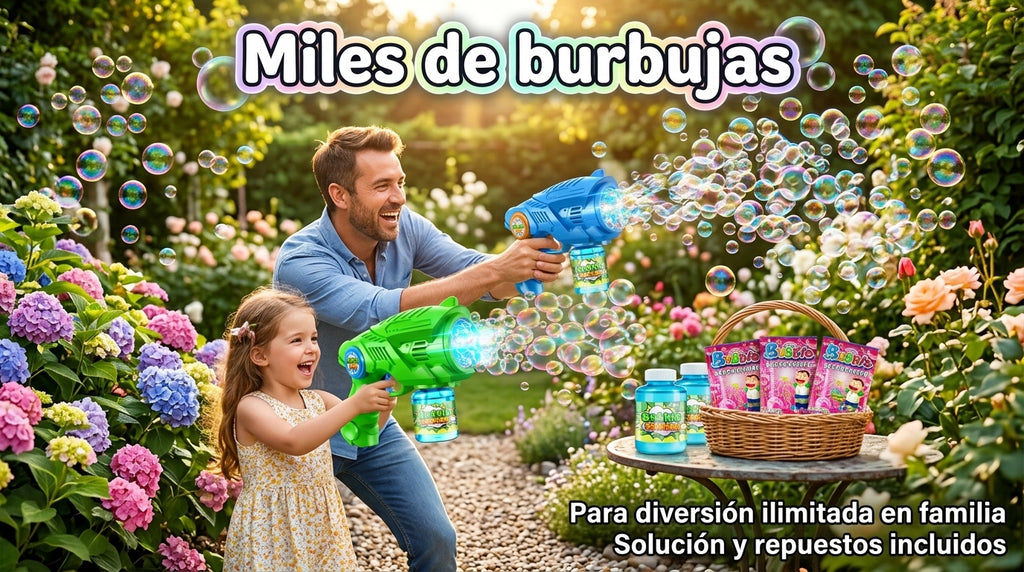 69-Hole Bubble Gun - Thousands of Bubbles Instantly