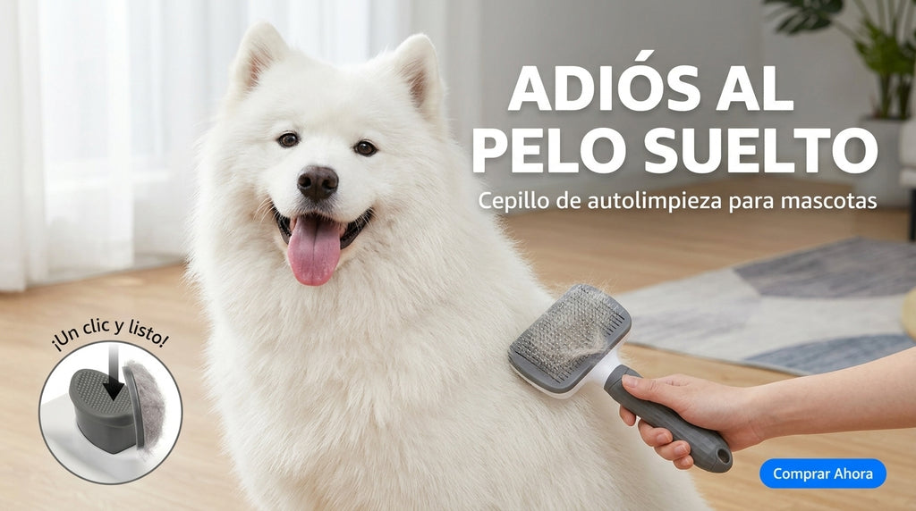 Self-Cleaning Pet Grooming Brush - Slicker Brush for Dogs and Cats