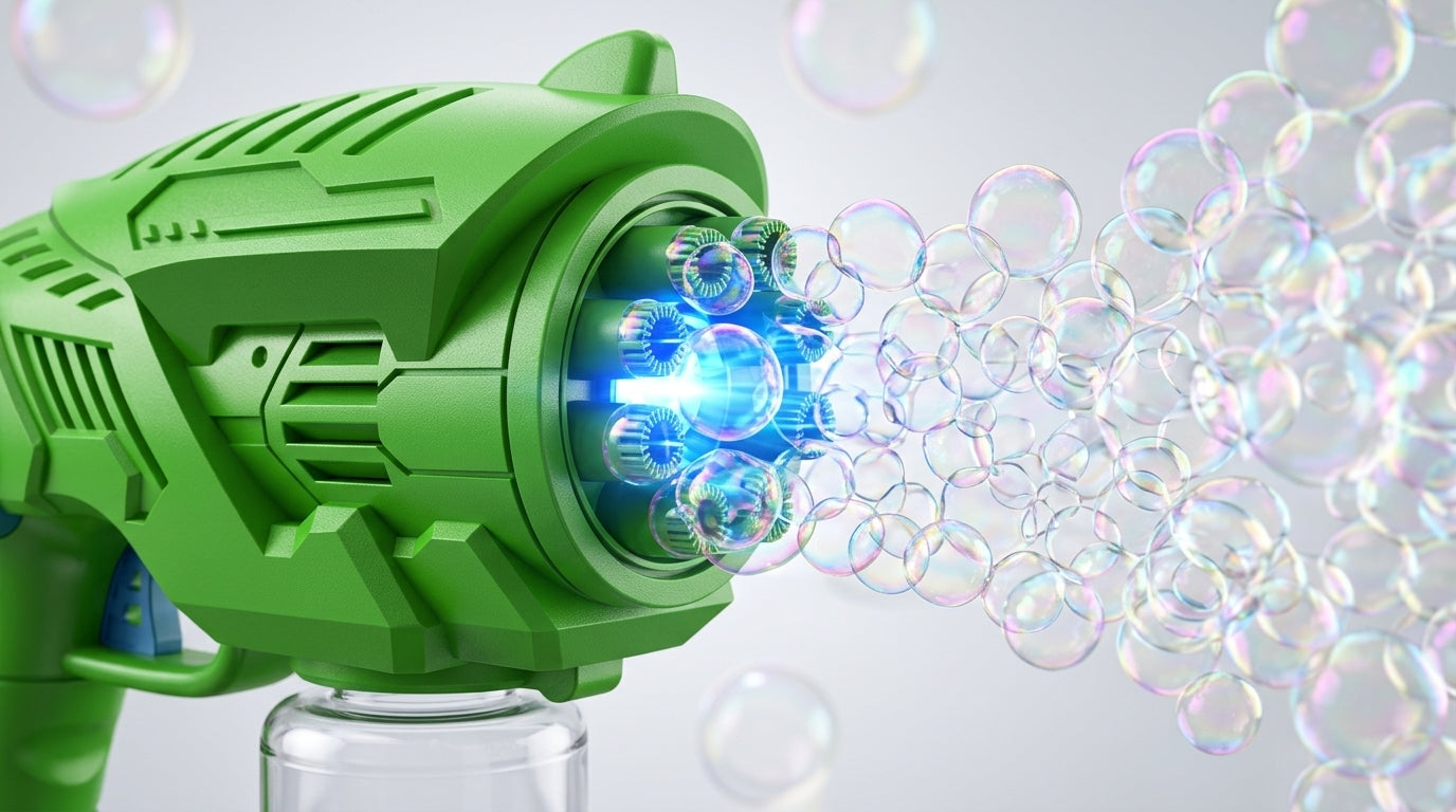 69-Hole Bubble Gun - Thousands of Bubbles Instantly