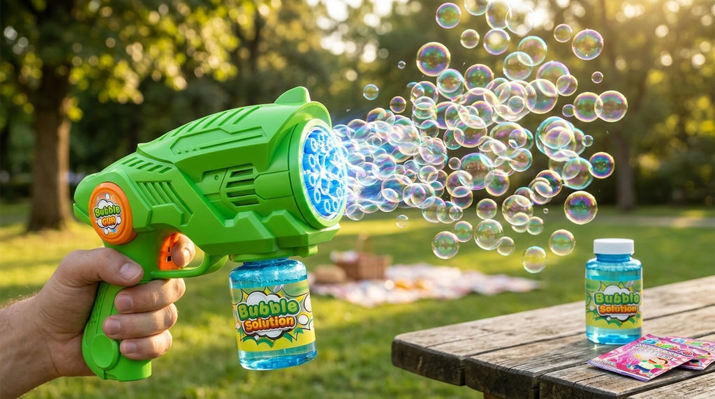 69-Hole Bubble Gun - Thousands of Bubbles Instantly