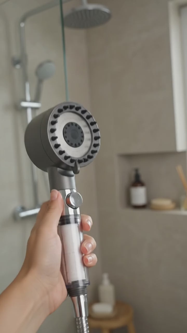 Turbo high-pressure shower head demo video