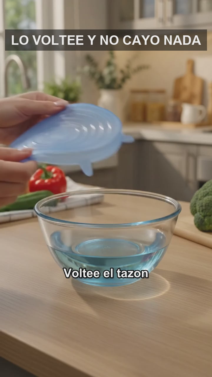 Silicone Stretch Lids – 6 Pack Reusable Food Covers in 6 Sizes (BPA-Free, Replace Plastic Wrap) video