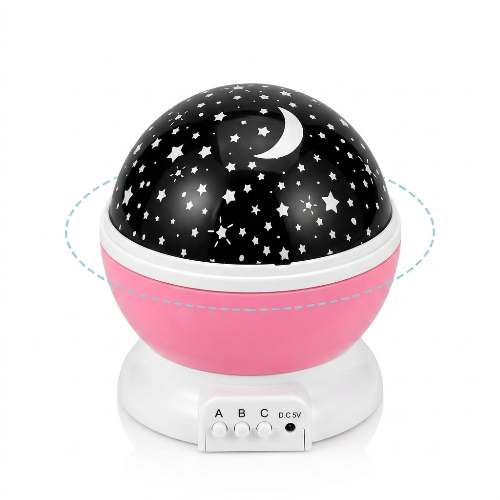 Proyector galaxia rosa y blanco