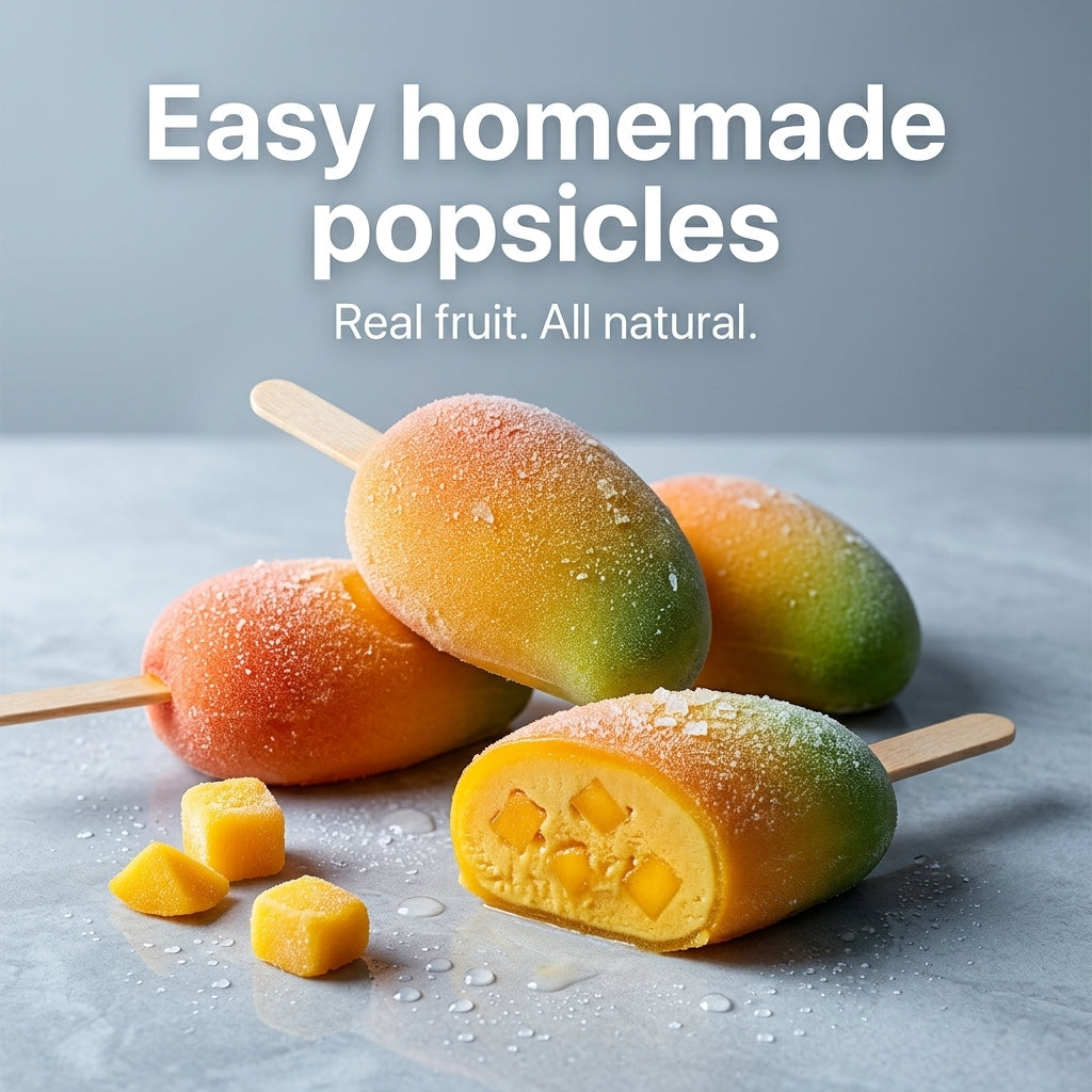 Easy homemade popsicles with the fruit silicone mold