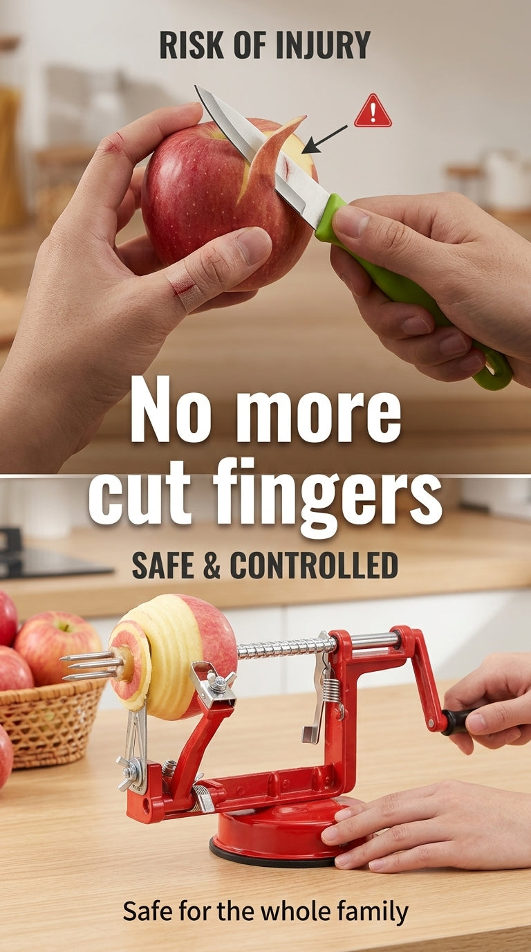 No more cut fingers safe apple peeling for the whole family