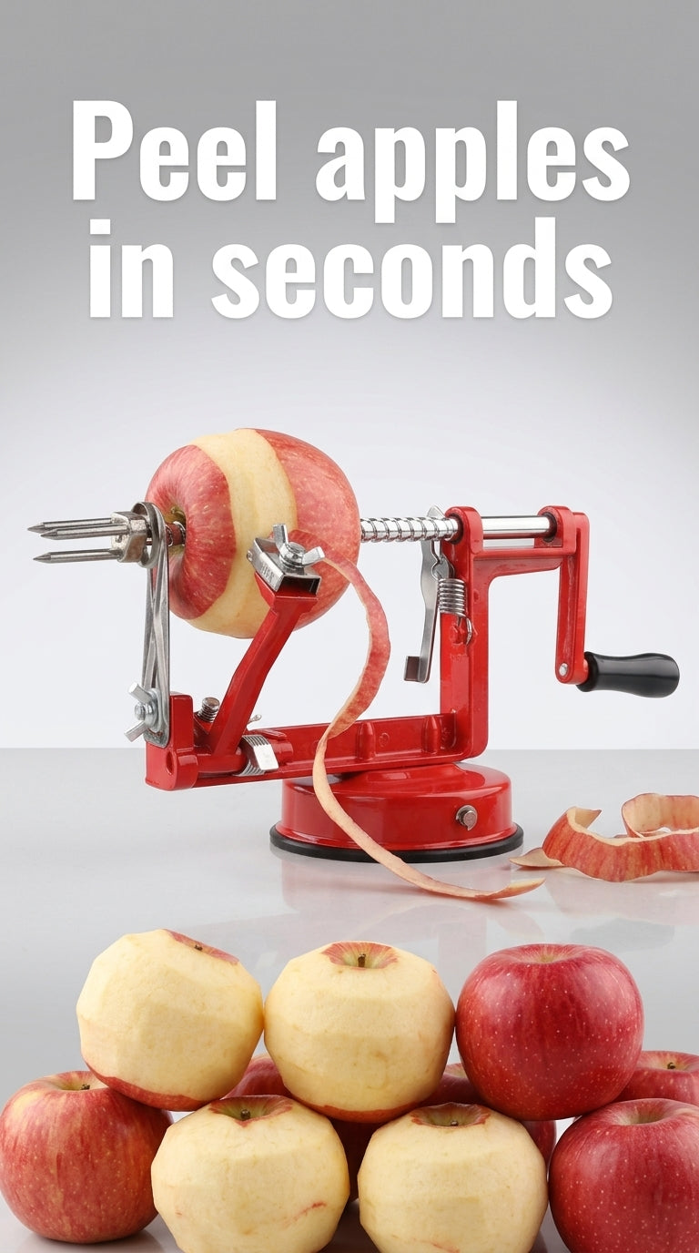 Peel apples in seconds with the apple peeler corer slicer
