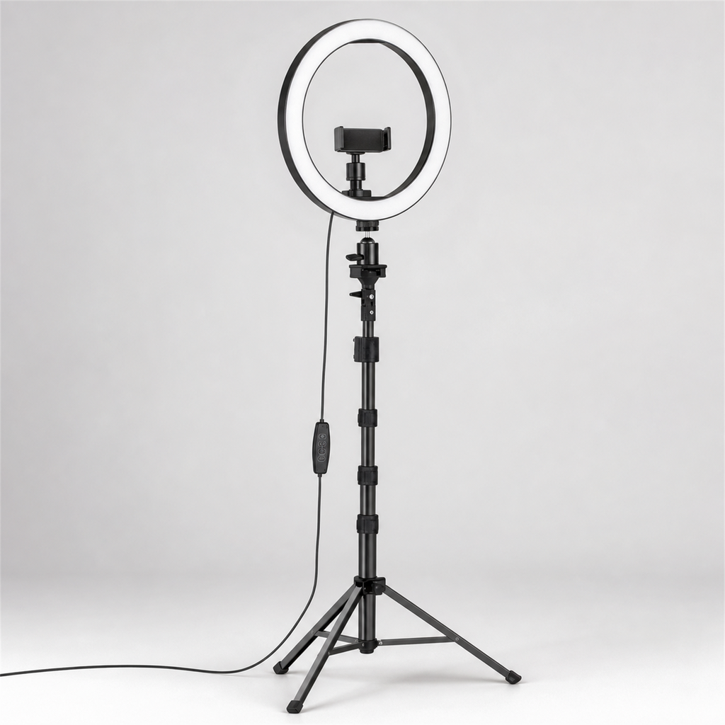 10 inch LED ring light with tripod stand - Vlogger Starter Kit