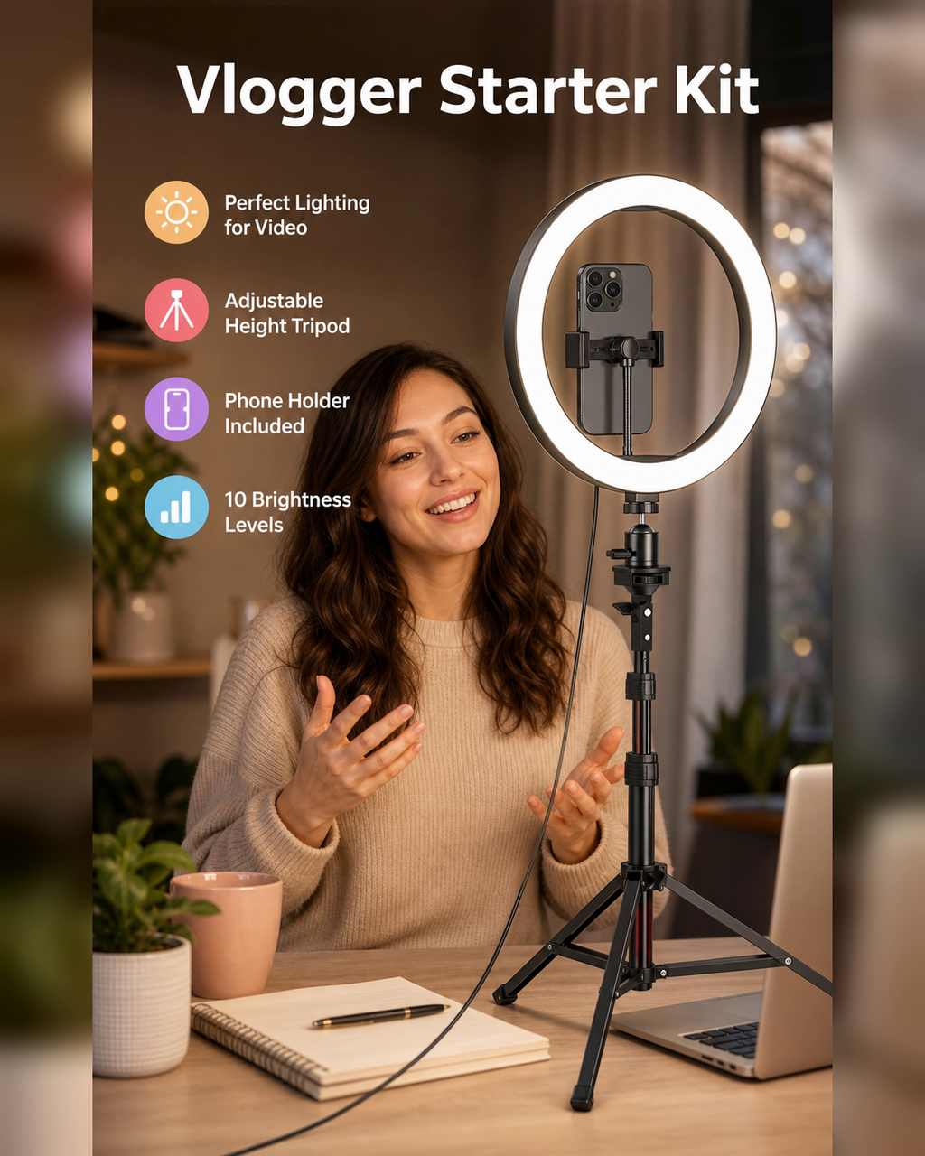 Vlogger Starter Kit features infographic