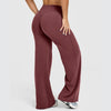 Wide-leg yoga pants in Red Brown