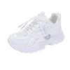 White colorway kids chunky sneaker on white background